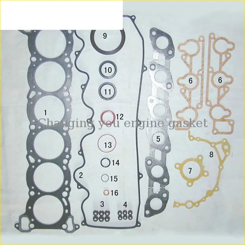 Black silver and gold engine gaskets for gasket pro full set kit fit nissan laurel altima 24l a31 rb24s rb30s