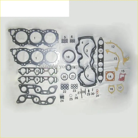 Black rubber gasket set with metallic and yellow red gold parts for nissan quest v40 3.0 l vg30e full engine