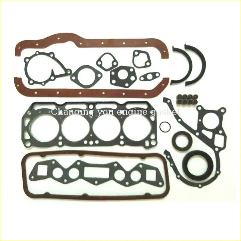 Black and brown engine gasket set with various shapes for nissan sunny pulsar cherry 310 a12 a12s automotive repair