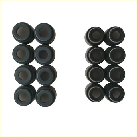 Black rubber grommets arranged in two columns for gasket pro nissan tsuru sentra sr20de valve stem oil seal set