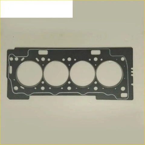 Black engine head gasket with four circular openings and precise cutouts for peugeot 206 tu5jp4 cylinder alignment