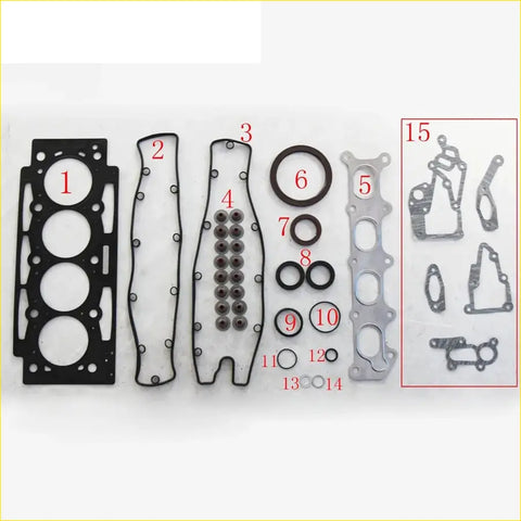 Black rubber gasket set with metallic parts and seals for peugeot 307 206 406 806 ew10j4 full set 0197.Y1