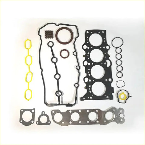 Black rubber gasket set with yellow and brown seals including large engine head gasket for suzuki sx4 swift fiat sedici