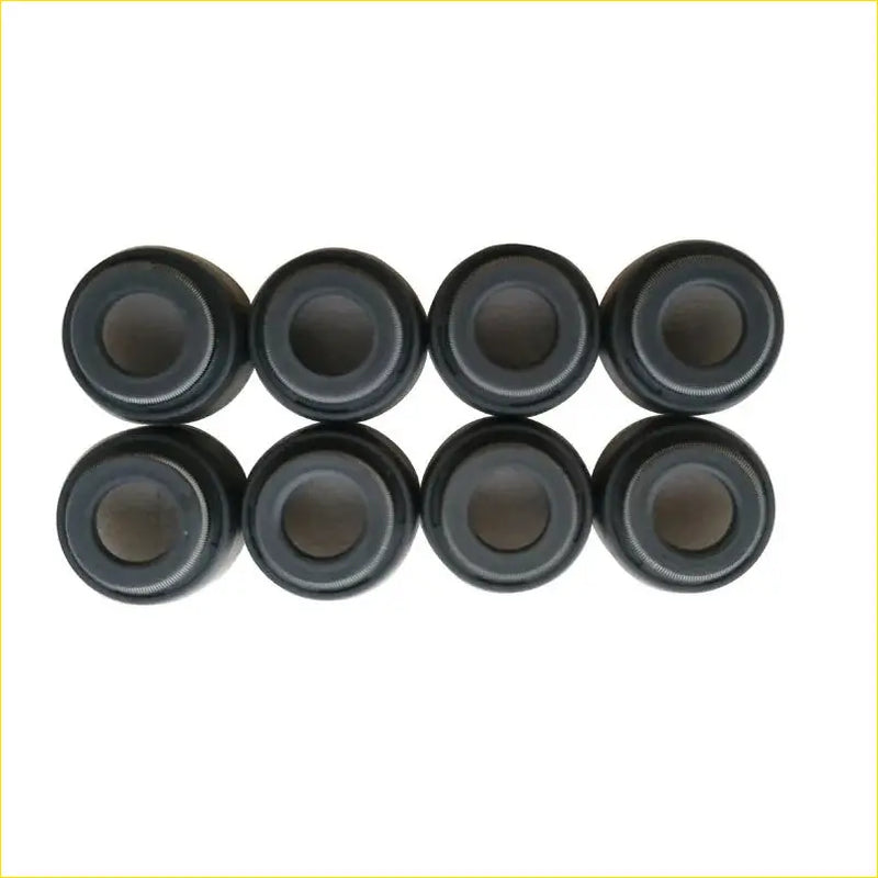 Eight black cylindrical textured lens caps gasket pro for toyota hi lux land cruiser valve stem oil seal 8pcs