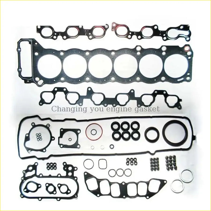 Black rubber gasket set with various shapes for toyota landcruiser lx450 24v 1fzfe fzj100 full engine seal kit