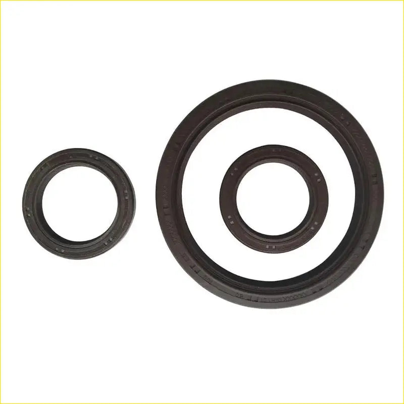 Black rubber crankshaft oil seals gasket pro for toyota tercel saloon 1.5l 3pcs 5efe 5e-fe 90311 larger and smaller