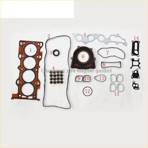 Orange metal engine head gasket set with black rubber seals for ford mondeo iii 18 l823 l813 cgbb chbb use