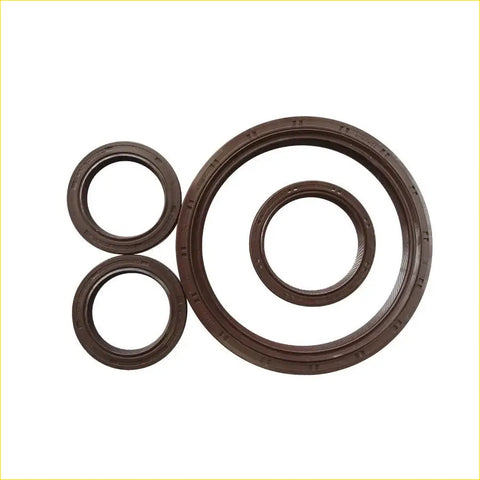Set of four brown rubber crankshaft oil seals gasket pro for mazda premacy cp 19 and 626 iv ge 18i models