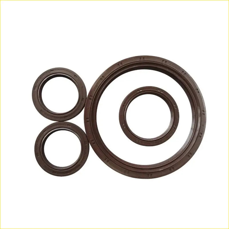 Set of four brown rubber crankshaft oil seals gasket pro for mazda premacy cp 19 and 626 iv ge 18i models