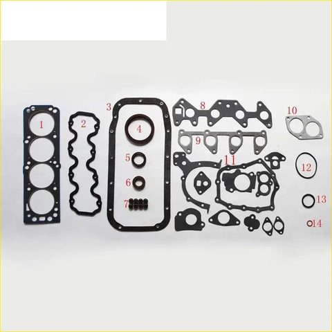 Black rubber gasket pro g15mf ohc set with various shapes for daewoo racer cielo nexia 1.5l 1.6l engines