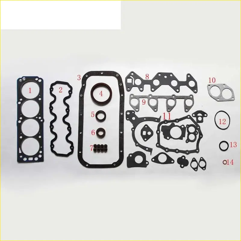 Black rubber gasket pro g15mf ohc set with various shapes for daewoo racer cielo nexia 1.5l 1.6l engines