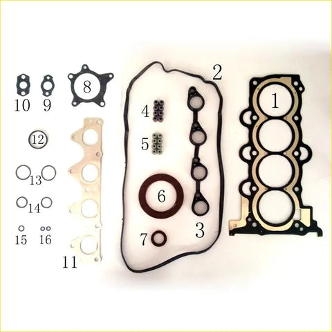 Black and beige engine head gasket set with seals washers and bolts for hyundai i20 14 16 i30 16 by gasket pro