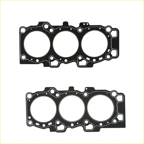 Black gasket pro g6ba engine head gaskets with three circular openings and bolt cutouts for hyundai sonata 2pcs