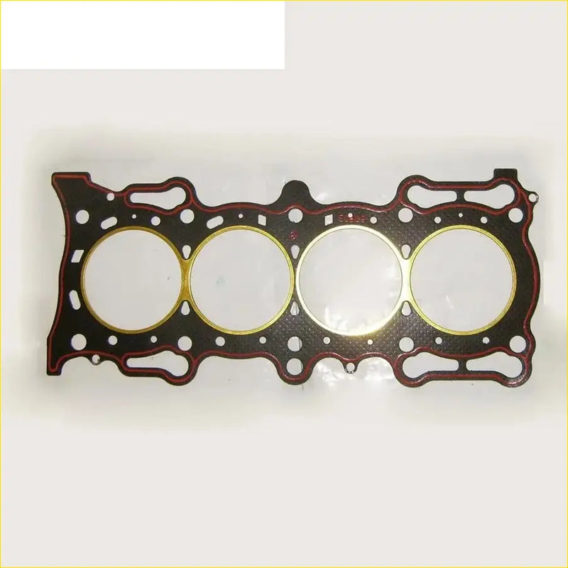 Black gasket pro cylinder head gasket with four gold-ringed cylinders and red seals for honda accord prelude and rover 600