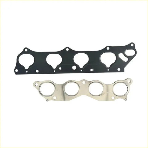 Black rubber gasket and silver metal manifold runner for gasket pro honda accord vii cl7 intake exhaust manifold