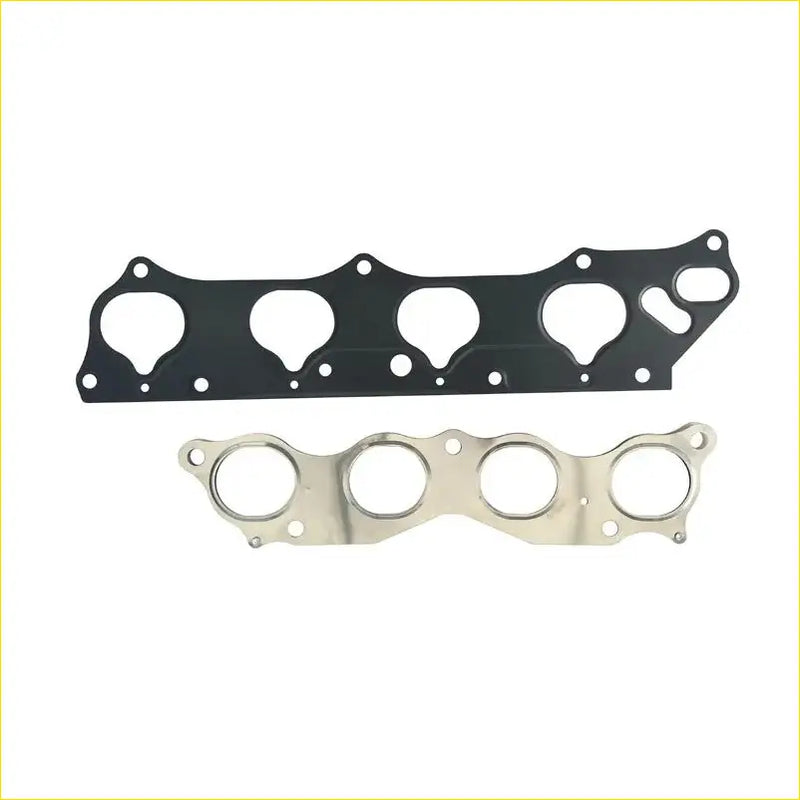 Black rubber gasket and silver metal manifold runner for gasket pro honda accord vii cl7 intake exhaust manifold