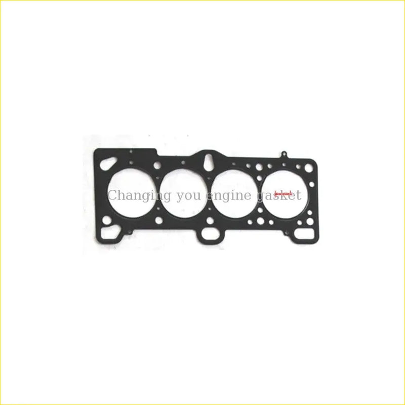 Black metal cylinder head gasket with four circular openings and small edge holes for hyundai accent getz kia pride 1.4 g4ee