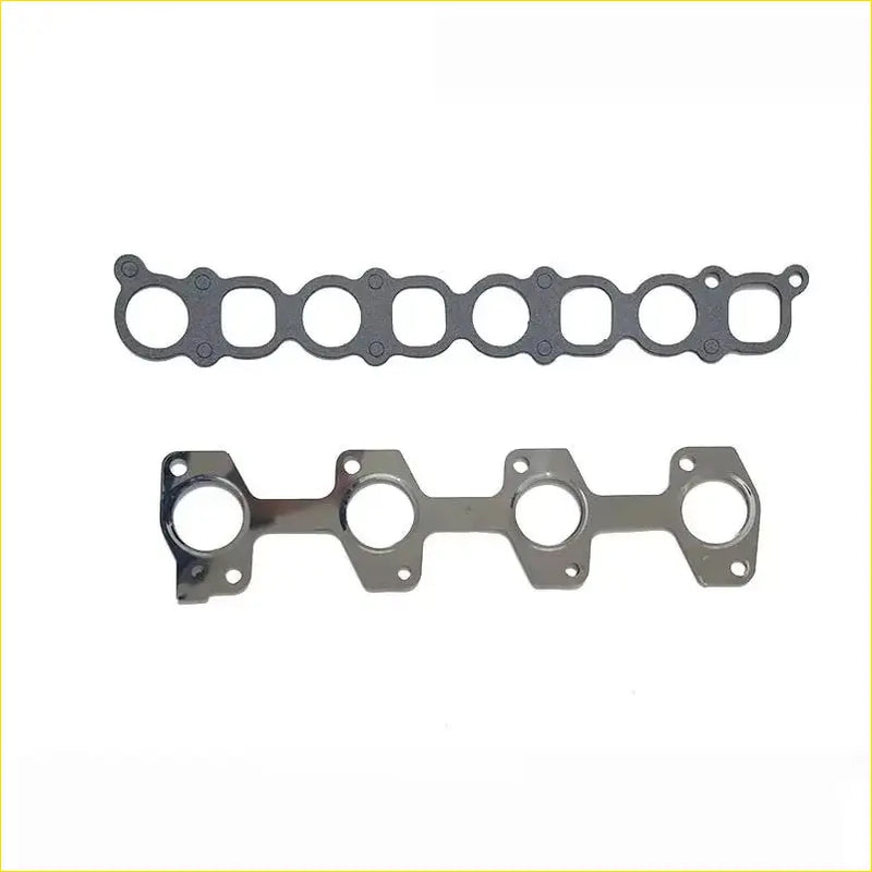 Two metallic intake manifold gaskets one matte gray and one polished silver for hyundai h-1 kia sorento i 2.5 crdi d4cb