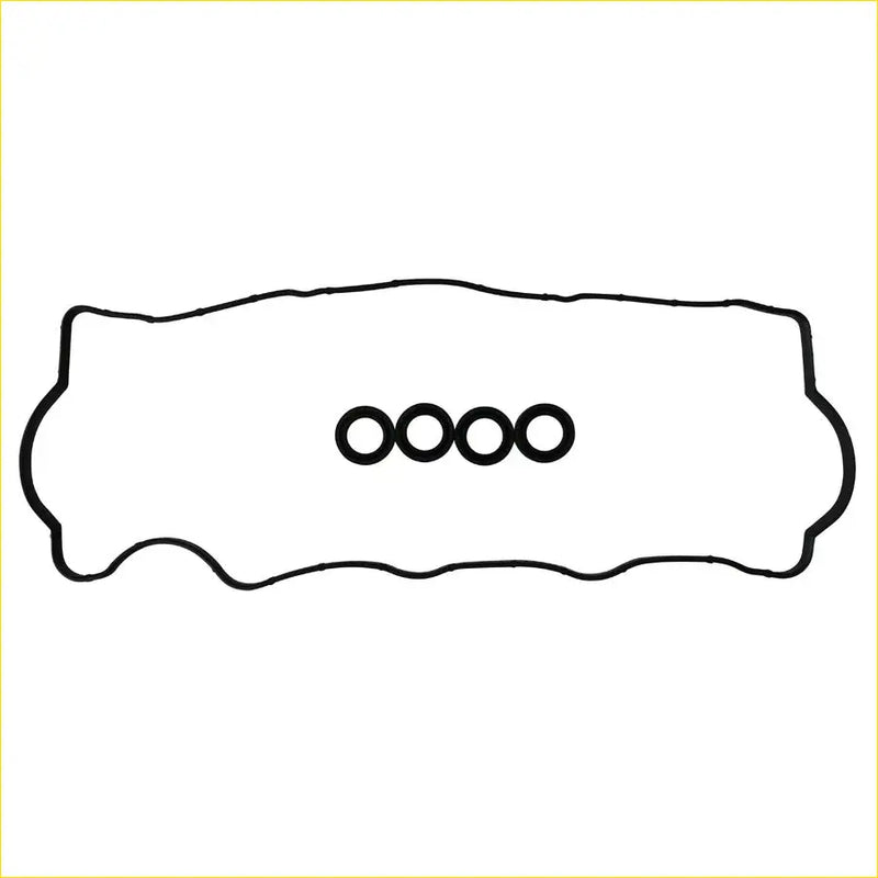 Black rubber gasket with four circular cutouts for hyundai trajet kia carens ii 2.0 crdi rocker cover gasket set