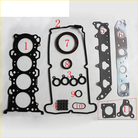 Black rubber gasket set with metal seals full set for suzuki wagon r plus k10a engine by gasket pro