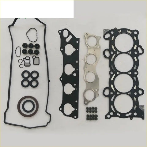 Black rubber gasket set with metal parts for engine head assembly compatible with k20a7 k20a6 k24a accord 16v dohc