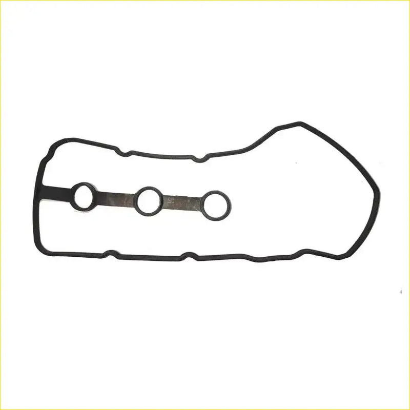 Black rubber gasket with three circular cutouts and central metal bar for daihatsu mira cocoa cuore hijet rocker cover