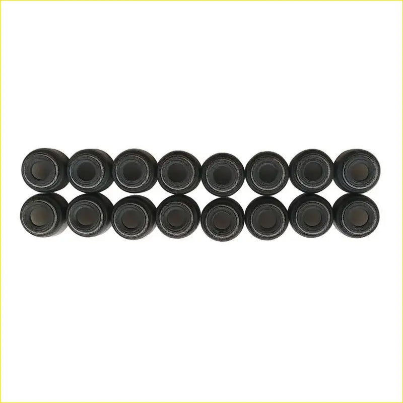 Black cylindrical valve stem oil seals in two rows for gasket pro kia cerato saloon ld 2.0 g4gc 16pcs kit