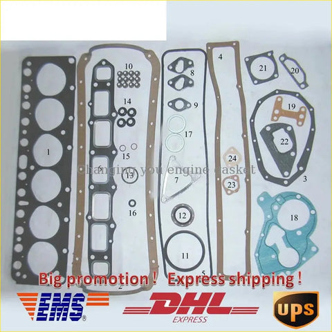 Gasket pro engine gasket set with black brown and teal components for toyota land cruiser 4.0l 3f kit