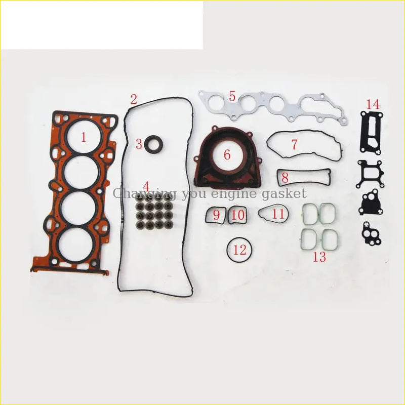 Orange and black full gasket pro engine head gasket set with seals and bolts for mazda 3 bk 6 gg 2.0 2.3l engines