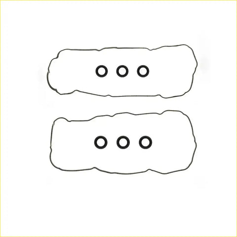 Black rubber gasket set with three circular cutouts for gasket pro lexus es 300 toyota camry v6 rocker cover
