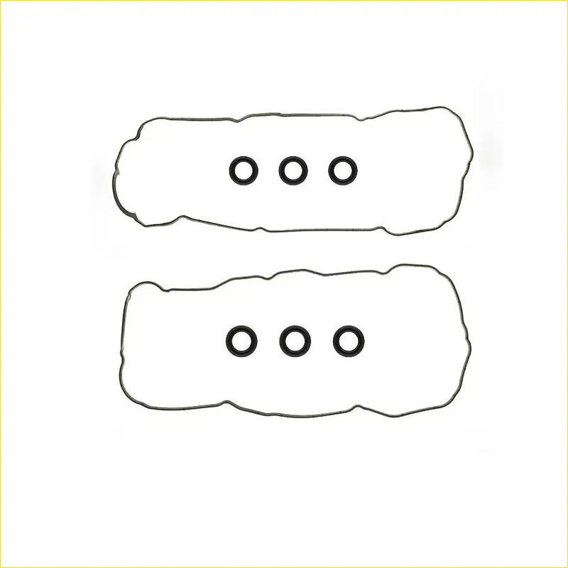 Black rubber gasket set with three circular cutouts for gasket pro lexus es 300 toyota camry v6 rocker cover
