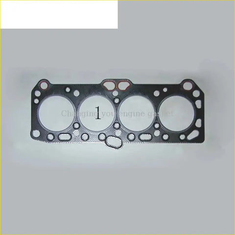 Black textured engine head gasket with four circular openings for mitsubishi colt ii lancer iv galant iii 4d65 4d65t engines