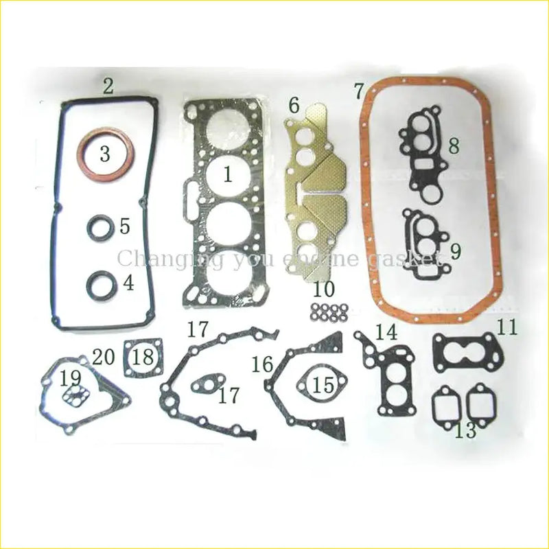 Set of gasket pro engine gaskets for mitsubishi colt ii proto saga 1.3l 4g13 with black rubber and orange seals
