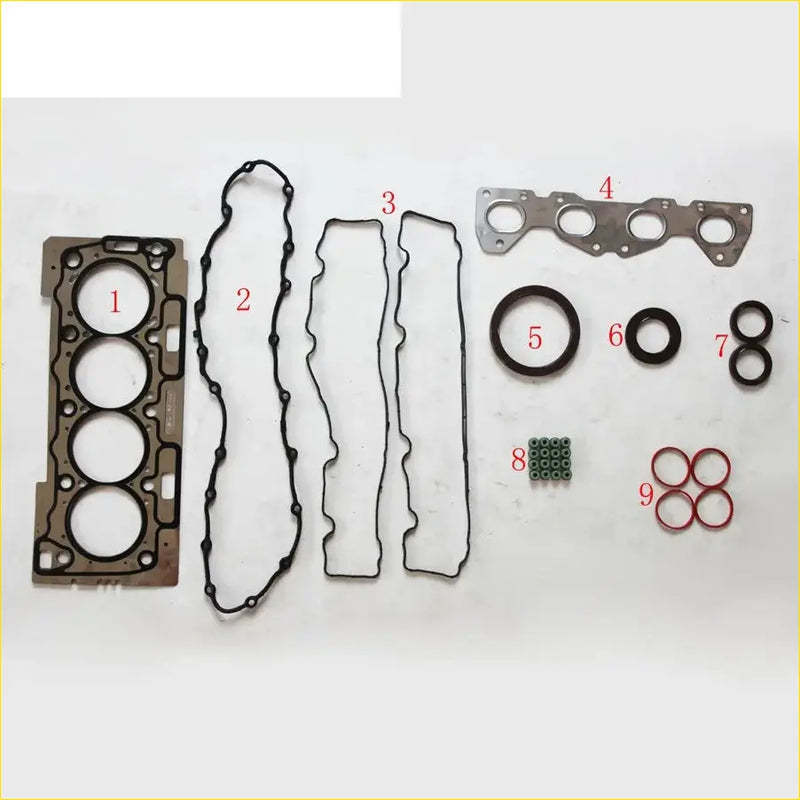 Black rubber gasket set for engine head metal full set for citroen berlingo c1 c4 c3 peugeot partner 1.6 16v