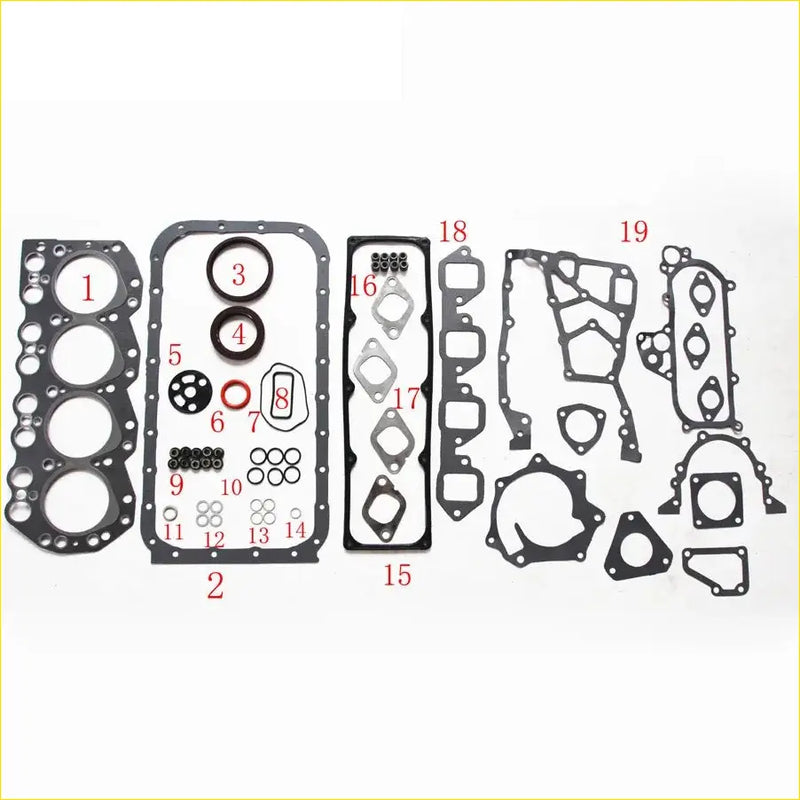 Black rubber gasket set for nissan cabstar urvan box 2.3 td23 diesel engine full set components