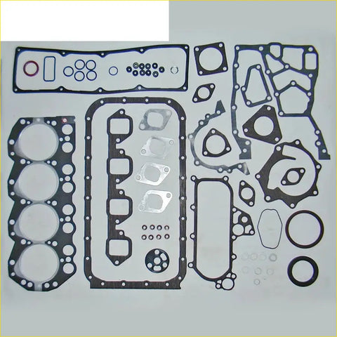 Black rubber gasket set with metal inserts and various seals for nissan pathfinder d or ford maverick van 2.7 td td27 engine assembly