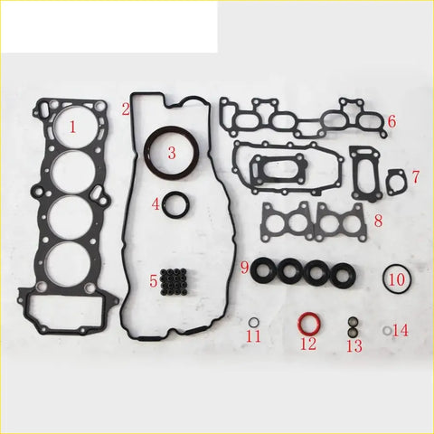 Black rubber gasket set for nissan tsuru sunny primera 16v ga16ds engine components by gasket pro