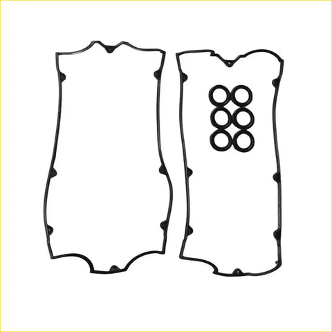 Black rubber gasket pro valve cover gasket set with six o-rings for proton perdana or mitsubishi galant 2.0 engine