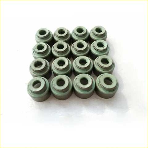 Set of twelve olive green silicone valve cover gaskets with metallic threaded inserts for hyundai santa fe optima valve stem oil seal kit