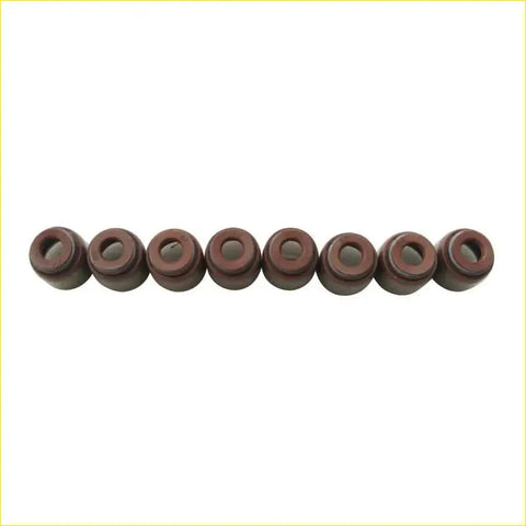 Set of eight brown rubber valve stem oil seal gaskets for Suzuki Every 16v or Maruti Gypsy 13L engine components