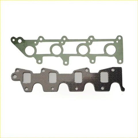 Two gasket pro intake exhaust manifold gaskets for suzuki vitara tracker 1.6 8v g16a in metallic silver and black carbon fiber