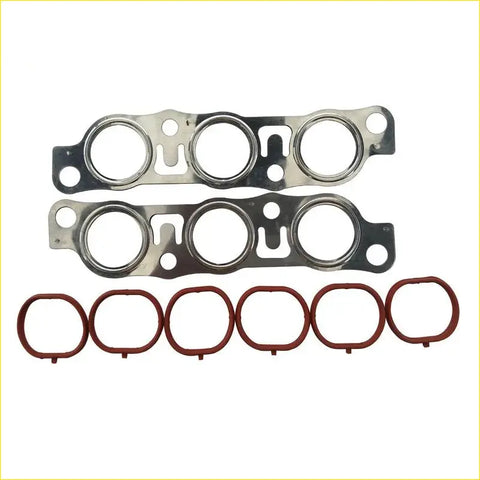 Set of two metallic engine head gaskets with red rubber seals for toyota altezza 2.0l vvti intake and exhaust manifold