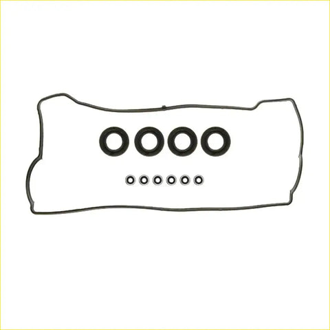 Black rubber gasket set with four large and six small rings for toyota corolla avensis rocker cover gasket replacement