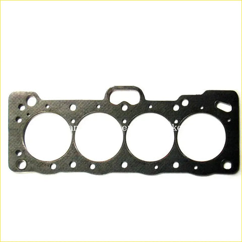 Black rectangular metal engine head gasket with four circular openings for toyota corona carina 1.6l 4al 4ac 4a-lc