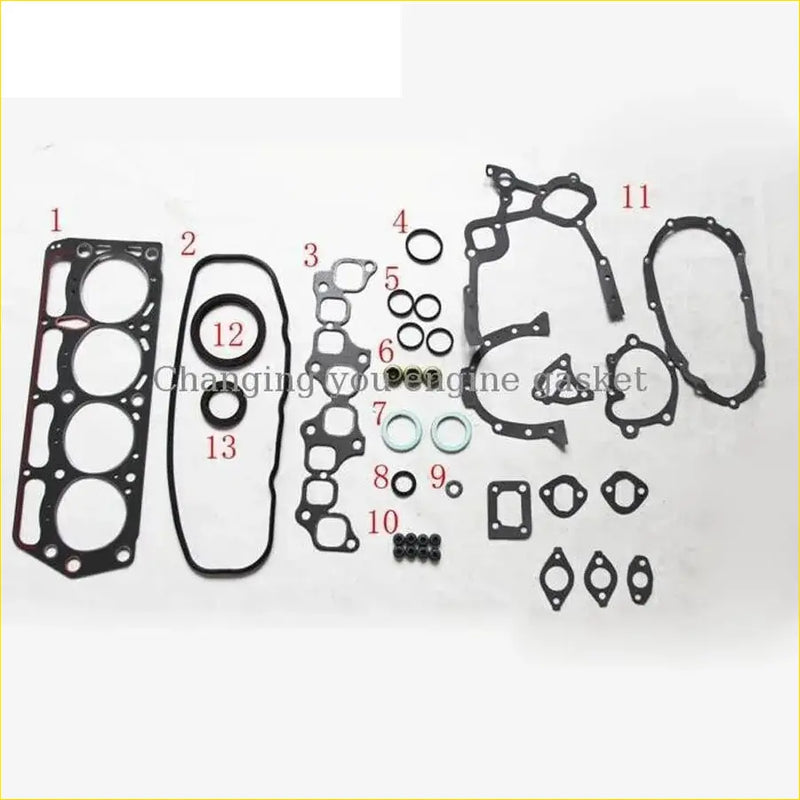 Black rubber engine gasket set for toyota hilux ii cressida liteace 2y 3y full set with various shapes