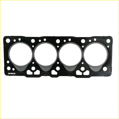 Black metal cylinder head gasket with four circular openings and bolt holes for toyota starlet 1.5 d diesel engine