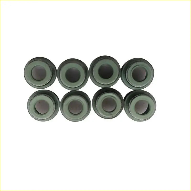 Eight dark green gasket pro valve stem oil seals with ribbed edges for peugeot 205 206 207 306 309 405 engines