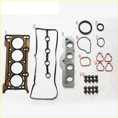 Gasket pro zy gold-colored metal engine head gasket with black rubber seals for ford fiesta 1.5l full set