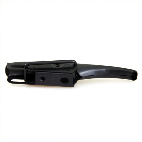 Black plastic gate lock handle x2 with sleek curved design and latch for toyota hilux lh 1972-1979