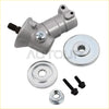 Silver metal gear box blade guard assembly for redmax bcz260s with black bolts and washers